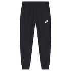 Boys Black Swoosh Logo Tracksuit, 1, hi-res