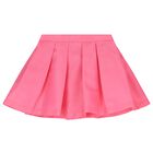 طقم تنورة بنات بالزهور باللون الأبيض والوردى, 1, hi-res