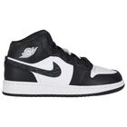 Black, Green & White Air Jordan 1 Mid Trainers, 1, hi-res
