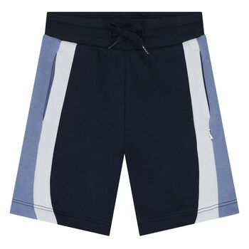 Younger Boys Navy Blue Striped Shorts