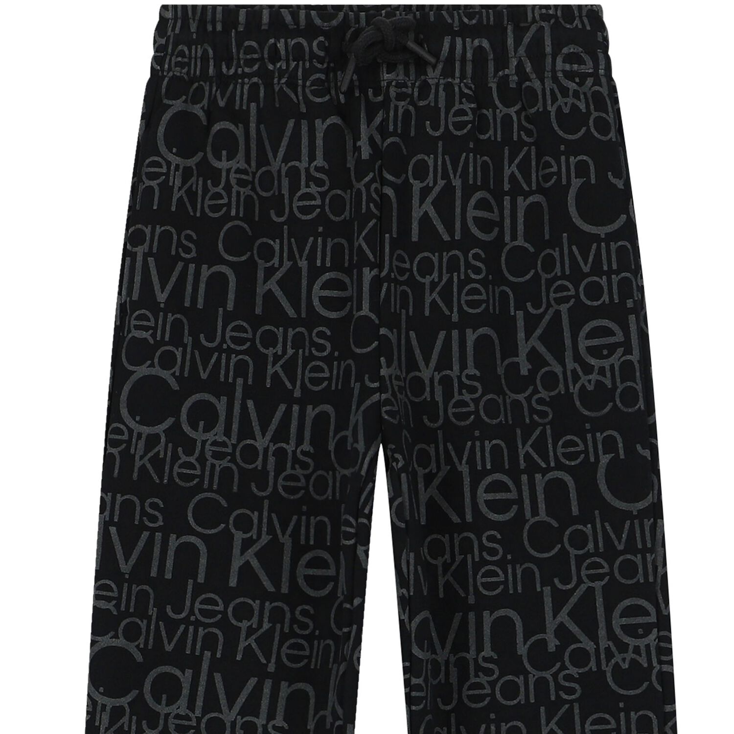 بنطلون رياضى أولاد بالشعار باللون الأسود, 1, hi-res