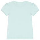 Girls Aqua Logo Butterfly T-Shirt, 2, hi-res