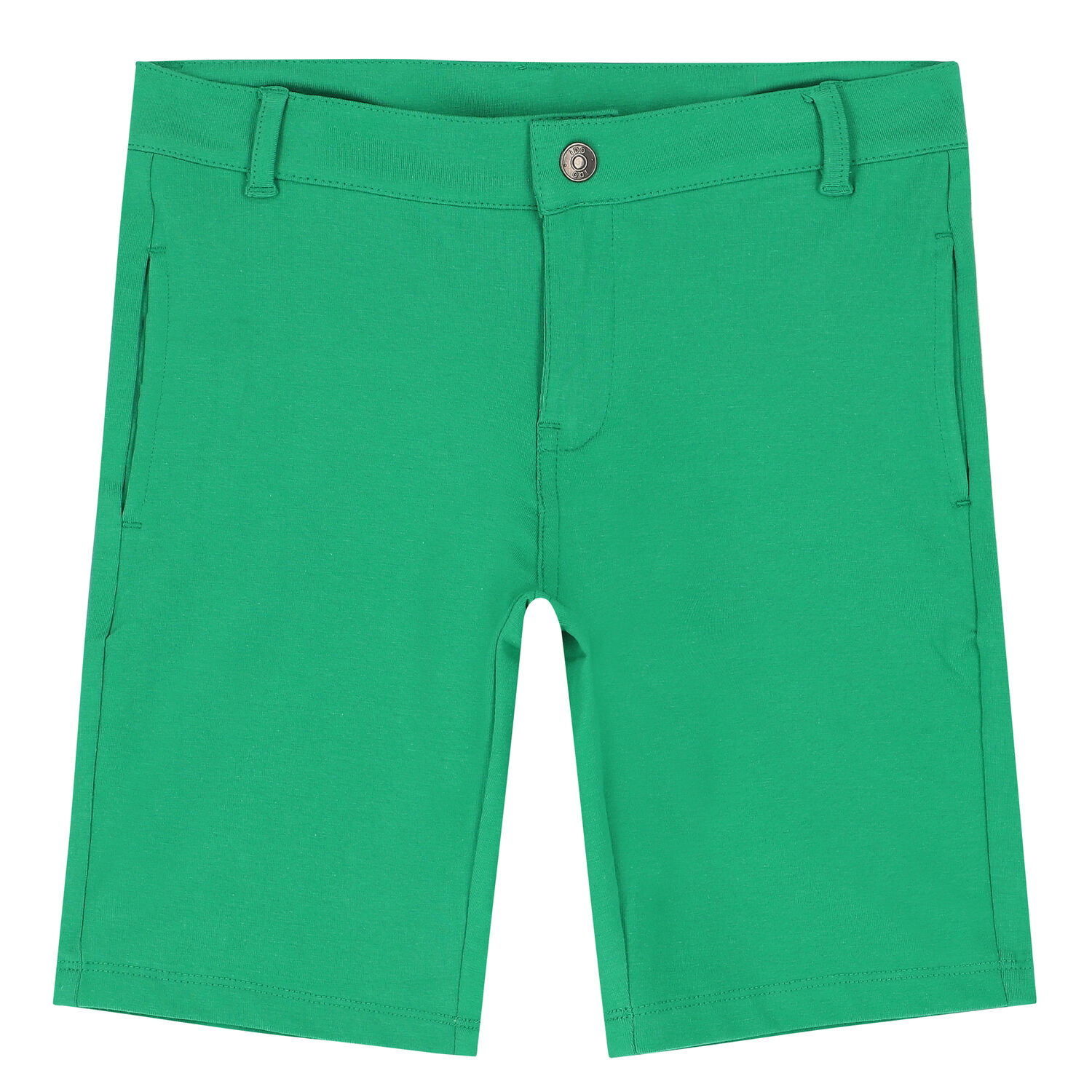 Boys Green Cotton Shorts, 1, hi-res