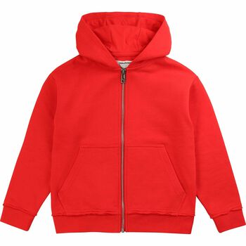 Boys Bright Red Hooded Top