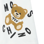 Girls White Teddy Logo Skirt, 1, hi-res