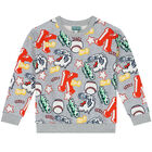سويت شيرت بشعار النمر باللون الرمادي للأولاد, 1, hi-res