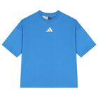 Boys Blue Logo Shorts Set, 1, hi-res