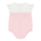 Baby Girls White & Pink Romper & Hat Set, 1, hi-res