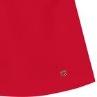 فستان بناتي أحمر بشعار مزهر, 1, hi-res