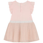 فستان بالشعار باللون الوردي , 1, hi-res