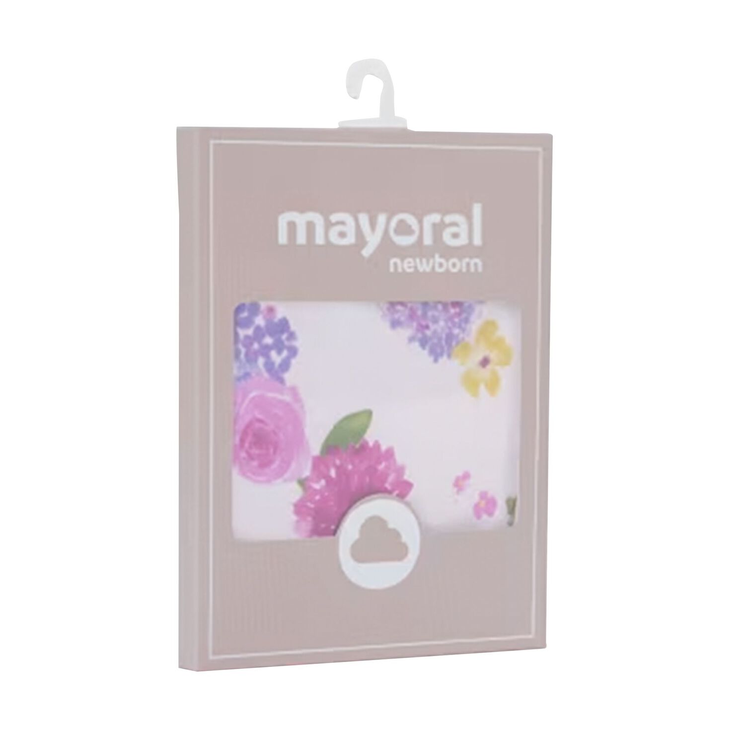  مريلة بنات بطبعة الزهور باللون الأبيض ( قطعتين), 1, hi-res