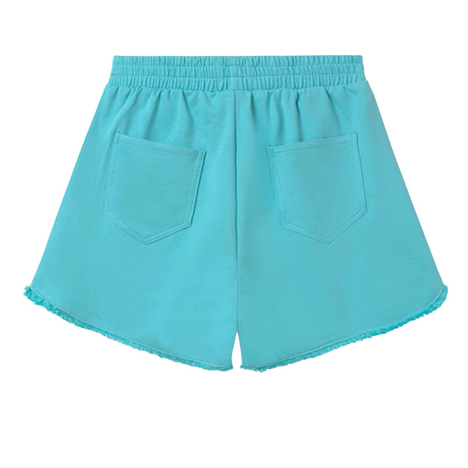 Girls Aqua Fringe Shorts, 4, hi-res image number null