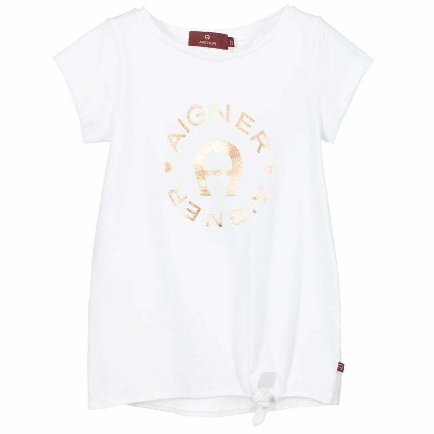 تيشيرت بالشعار باللون الابيض للبنات, 1, hi-res