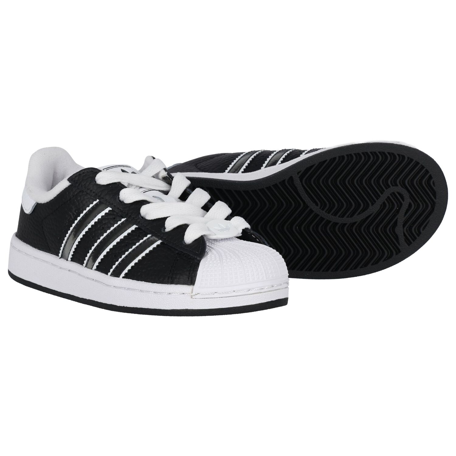 حذاء رياضي طراز سوبر ستار باللون الأسود, 1, hi-res