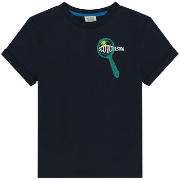 Boys Navy Blue Logo T-Shirt