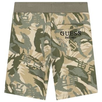 Boys Beige Logo Shorts