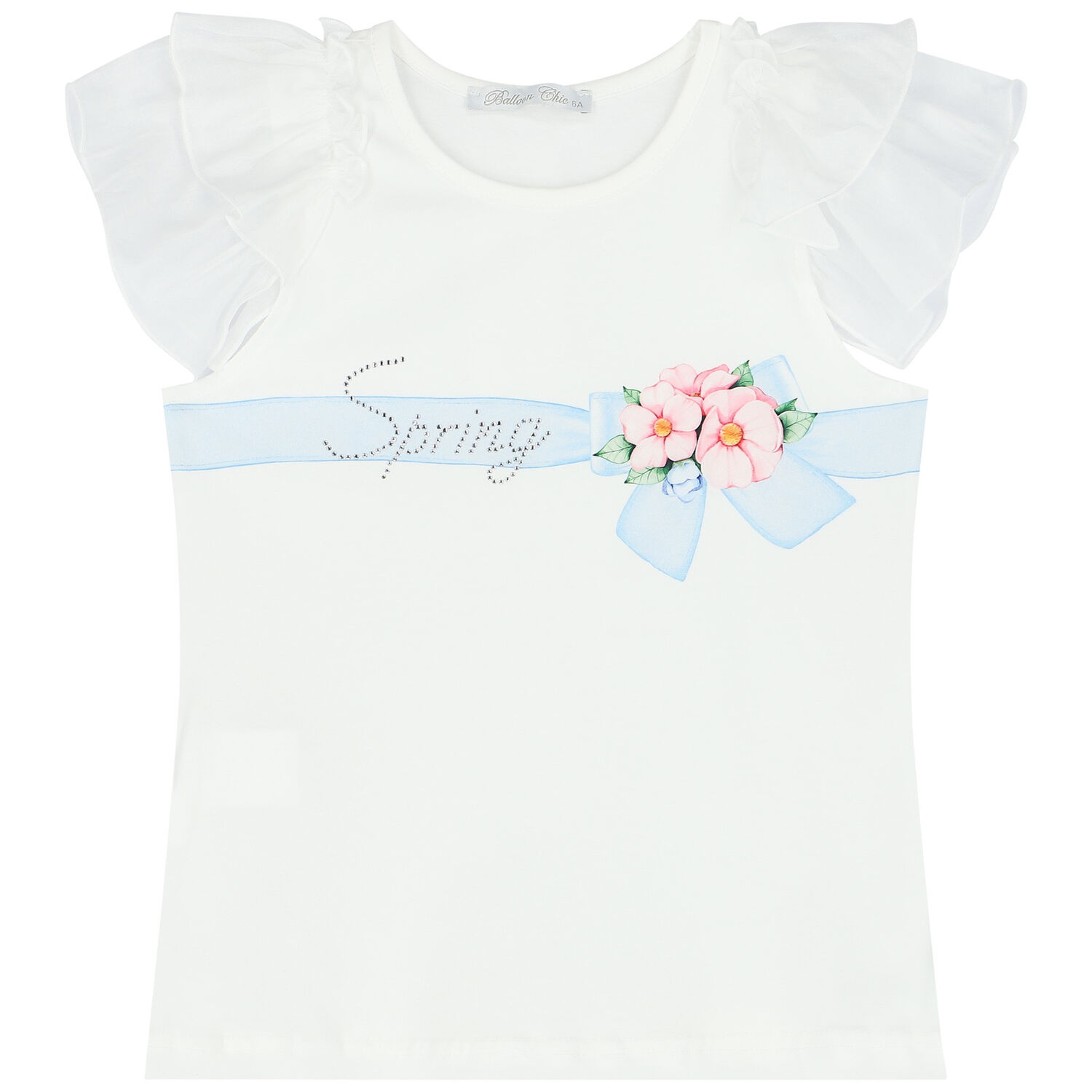 Girls Ivory & Pink Floral Skirt Set, 1, hi-res image number null