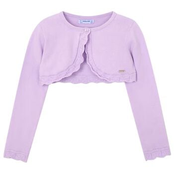 Girls Purple Bolero Knit Cardigan