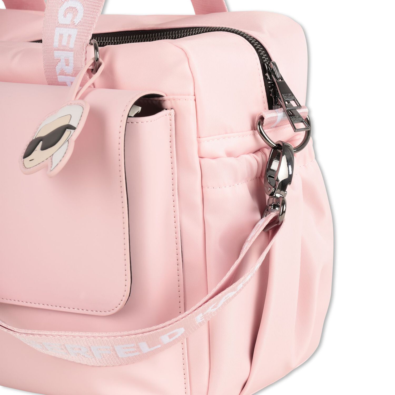 Baby Girls Pink Logo Changing Bag, 2, hi-res