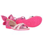 Girls Pink Butterfly Sandals, 1, hi-res