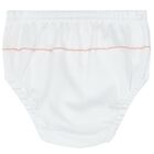 طقم بنات فستان بطبعة باللون الأبيض والوردي, 1, hi-res