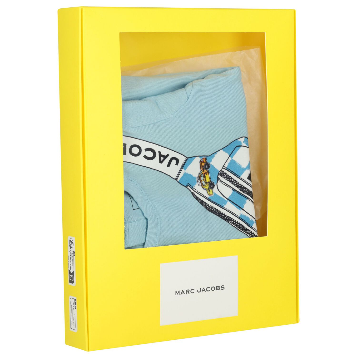 طقم شورت بطبعة حقيبة باللون الأزرق و الأبيض, 2, hi-res