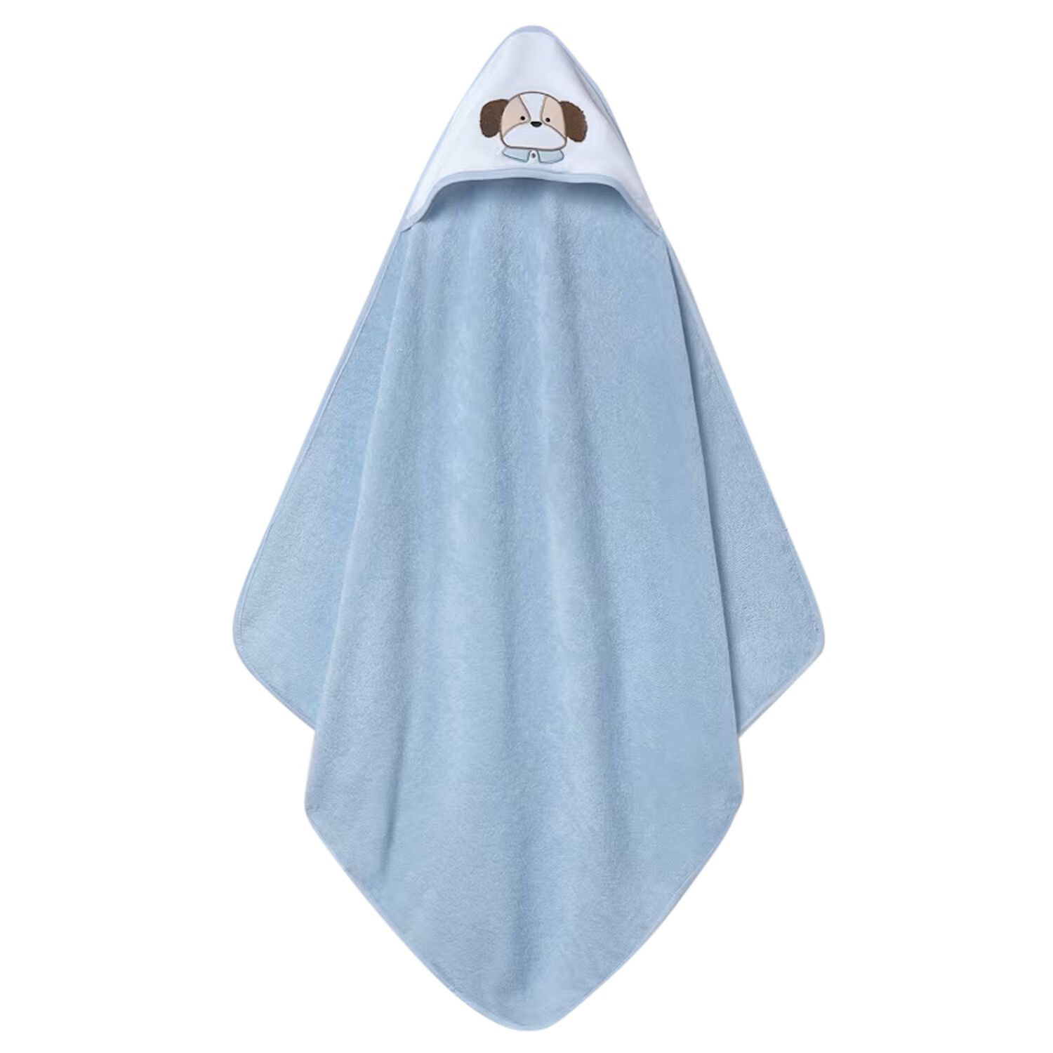 Baby Boys Blue Hooded Towel, 2, hi-res