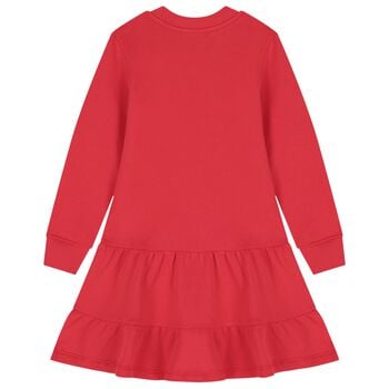 Girls Red Popcorn Logo Dress