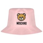 Baby Girls Pink Teddy Bear Logo Hat, 4, hi-res