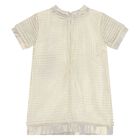 Younger Girls Ivory & Gold Logo Dress, 1, hi-res