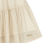 Girls Mini Me Ivory Logo Skirt, 1, hi-res
