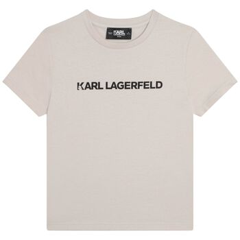 Boys Beige Logo T-Shirt