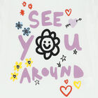 Girls White Slogan T-Shirt, 1, hi-res