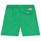 شورت سباحه بالشعار للاولاد باللون الاخضر , 1, hi-res