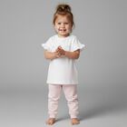 تيشيرت بنات بالشعار باللون الابيض , 1, hi-res