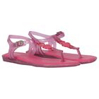 Girls Pink Glitter Solar Sandals, 2, hi-res