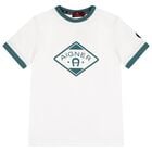 Boys White Logo T-Shirt, 1, hi-res