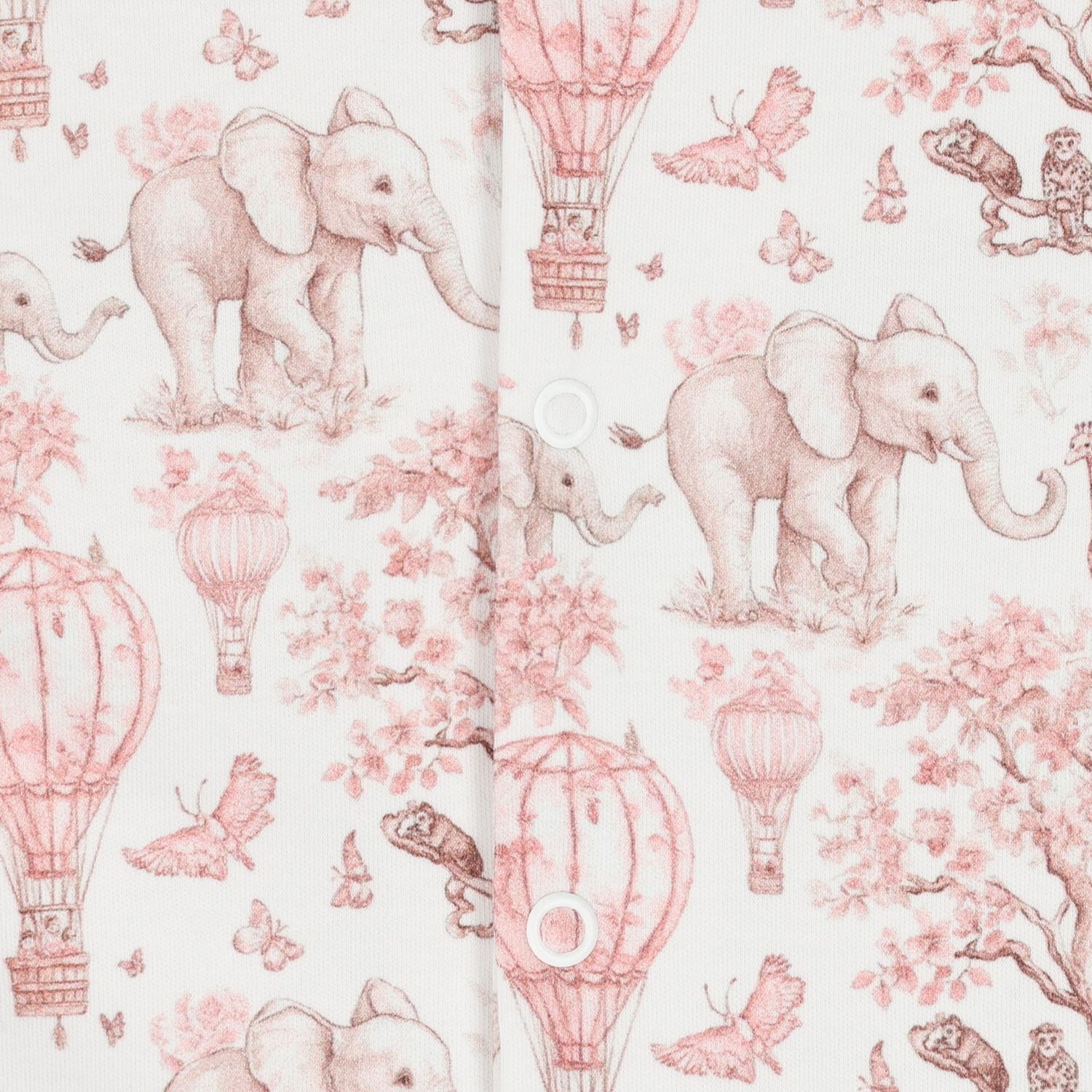 Baby Girls White & Pink Africa Romper & Headband Set  , 1, hi-res