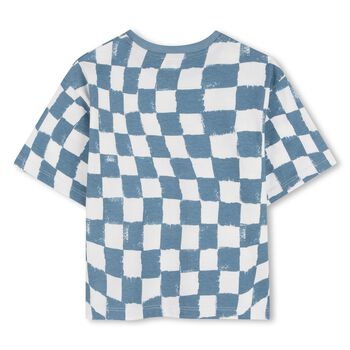 Boys Blue & White Checkerboard T-Shirt