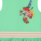 Girls Green Floral Dress, 1, hi-res