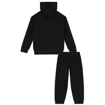 Boys Black Iridescent Logo Tracksuit