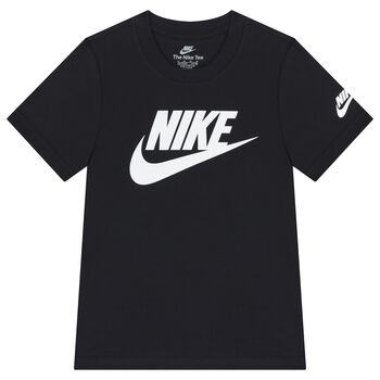 Nike Kids تيشيرت بالشعار باللون الأسود, 2 تيشيرت بالشعار باللون الأسود