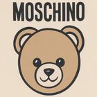 Beige Teddy Bear Logo Baby Blanket, 2, hi-res