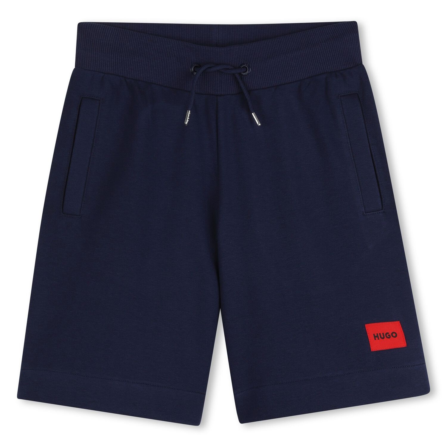 Boys Navy Blue Logo Shorts, 4, hi-res