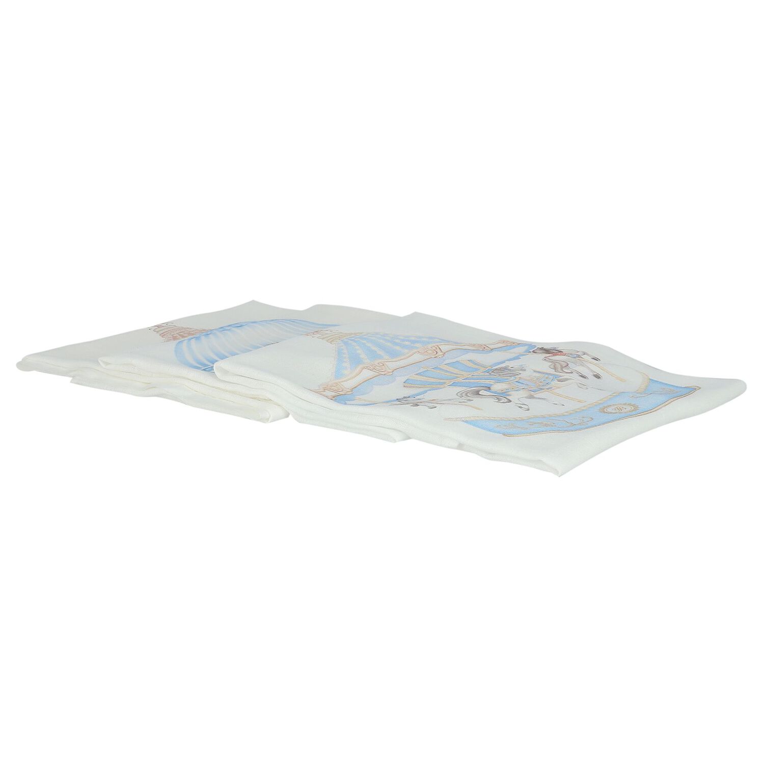 Baby Boys White, Beige & Blue Muslin Swaddles (3-Pack), 8, hi-res image number null