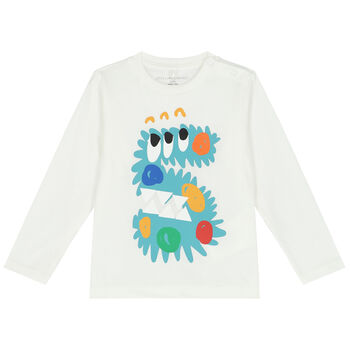 Younger Boys Ivory Long Sleeve Top