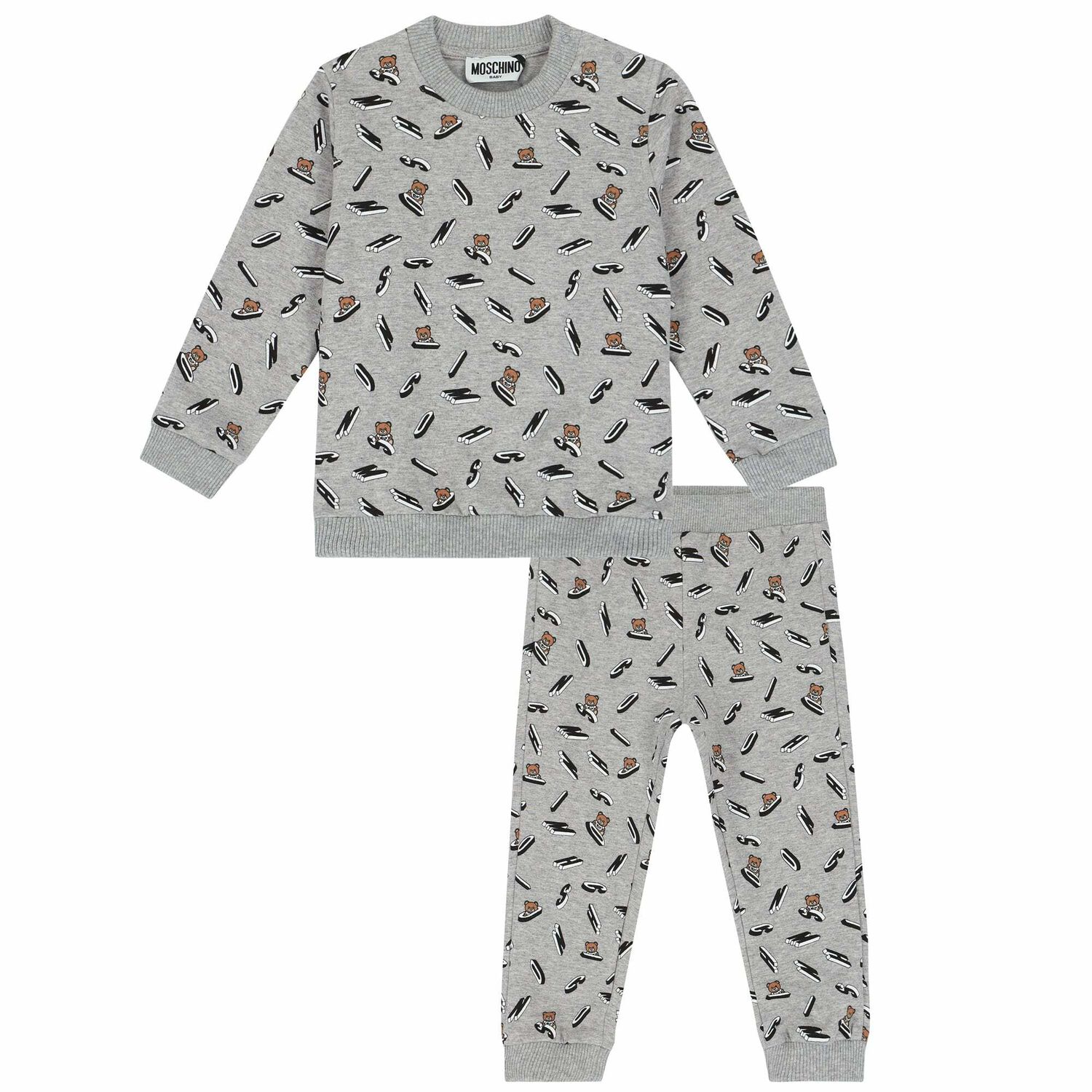 Grey Teddy Logo Tracksuit, 1, hi-res