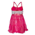 Girls Pink Lolita Crochet Beach Dress, 1, hi-res
