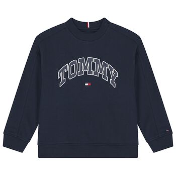 Tommy Hilfiger Boys Navy Blue Logo Sweatshirt, 1 Boys Navy Blue Logo Sweatshirt