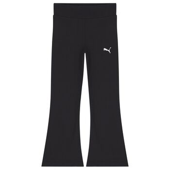 Girls Black Logo Leggings